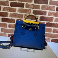 Gucci royal blue leather Diana small tote bag 702721 2022