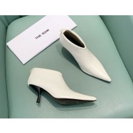 THE ROW Bourgeoise leather ankle boots in white 2024