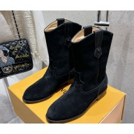 Louis Vuitton 1AD7P2 LV Rider Boot black Suede calf leather 2024