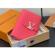 Louis Vuitton LV Vertical Compact Wallet M82461 Dragon Fruit Pink 2023