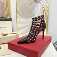 valentino 6.5CM ROCKSTUD ALCOVE CALFSKIN sandals BLACK 2021