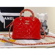 Chanel Small Shopping Bag in Patent Calfskin AS3969 RED 2023