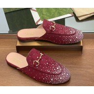 Gucci Women's Jordaan Monogram GG canvas slipper red 1114-2024