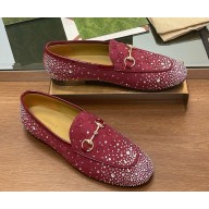 Gucci Women's Jordaan loafer Monogram GG canvas red 1114-2024