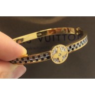 Louis Vuitton Check Bracelet with Monogram Flower Gold 2018