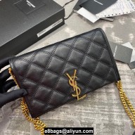 saint laurent becky chain wallet in lambskin 585031 black