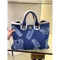 Chanel cotton/shearling shopping Bag AS0759 2019