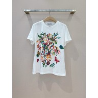 dior White Cotton Jersey with Multicolor Toile de Jouy Fantastica Motif T-shirt 2024 
