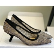 Dior Tribales Pump in black mesh with crystal heel 6cm 2025
