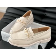 Chanel Calfskin & Metal Moccasins G45785 WHITE 2024