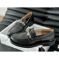 Chanel Calfskin & Metal Moccasins G45785 Black 2024