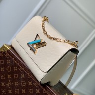Louis Vuitton Twist MM Bag in Epi leather with Colorful Strass M21032 white 2022