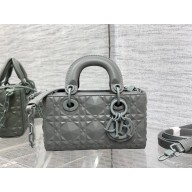 Dior Micro Lady D-Joy Bag in Calfskin with Diamond Motif gray 2023