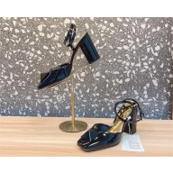 Valentino ONE STUD PATENT LEATHER PUMP WITH MATCHING STUD 90 MM black 2023