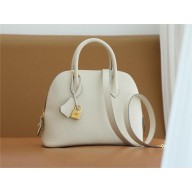 HERMES BOLIDE 25 BAG IN EPSOM LEATHER Carie WITH GOLD HARDWARE(ORIGINAL QUALITY+HANDMADE)