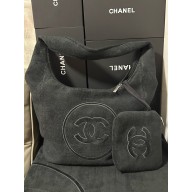 chanel black cotton Beachwear Set AAA938 2025