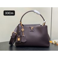 LOUIS VUITTON Capucines MM Souple HANDBAG M12927 Chocolate 2025