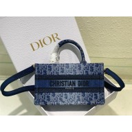 Dior mini Book Tote in Blue Denim Dior Oblique Jacquard 2024