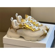 DIOR VIBE SNEAKER White Mesh and Gold-Tone Technical Fabric 2023