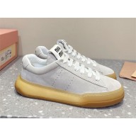 Miu Miu Bleached suede sneakers 5E916D white 2024