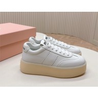 Miu Miu leather sneakers 5E278E white 2024