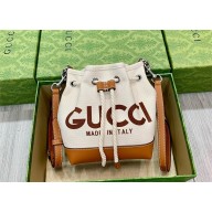 GUCCI Mini shoulder bag with Gucci print 777166 BROWN 2024