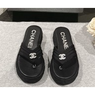 Chanel slippers Grosgrain Black  2025