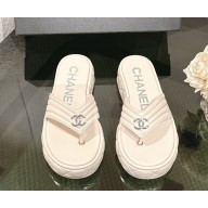 Chanel slippers Lambskin white 2025