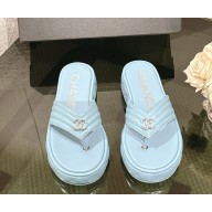 Chanel slippers Lambskin sky blue 2025