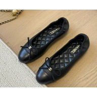 Chanel Ballet flats Lambskin & Metal G46114 Black 2025