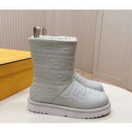 Fendi Apres Chic grey FF leather low boots 2024