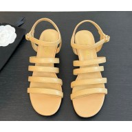 Chanel lambskin sandals with cc logo white 1216-2025