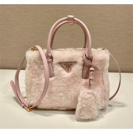 Prada Galleria Shearling Mini Bag 1BA906 PINK 2023