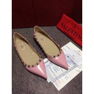 Valentino PATENT rockstud ballet flats pink