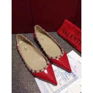Valentino PATENT rockstud ballet flats red