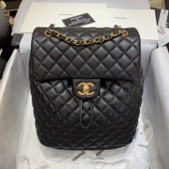 chanel quilting calfskin coco backpack black with gold hardware(original quality)
