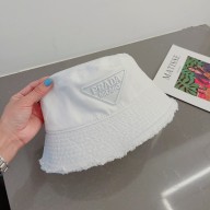 prada drill bucket hat white