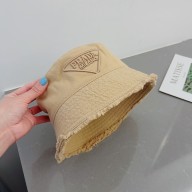 prada drill bucket hat beige