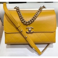 Chanel Coco Luxe Small Flap Bag A57086 Yellow 2018