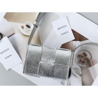 Bottega Veneta Candy Cassette Intreccio Lambskin Mini Bag silver 2022 