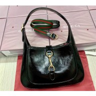 Gucci Jackie small shoulder bag 782849 IN BLACK patent leather 2024