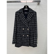CHANEL Tweed & Sequins Black & White JACKET  P75797 2023 FW