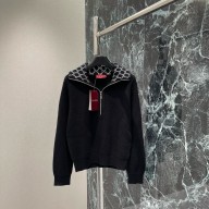 GUCCI BLACK Wool top with GG embroidery 2024