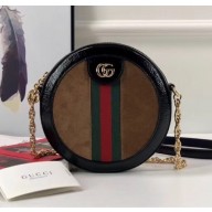 Gucci Ophidia Suede Mini Round Shoulder Bag 550618 Brown 2018