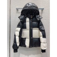 LV SKI Abstract Monogram Flower Puffer Jacket black/white 2023