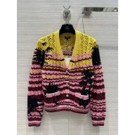 chanel Glittered Mixed Fibers & Cashmere Multicolor Cardigan p76455 2024