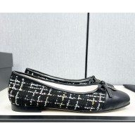 Chanel Ballet flats silk &sheepskin black 2025