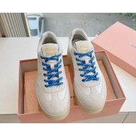MIU MIU suede and calf leather sneakers White 2025