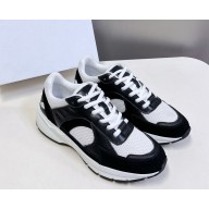 CELINE RUNNER CR-03 LOW LACE-UP SNEAKER in MESH, CALFSKIN AND SUEDE CALFSKIN BLACK / OPTIC WHITE  2025