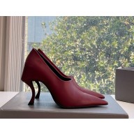  Balenciaga Heel 10.5cm calfskin pumps in burgundy 2025